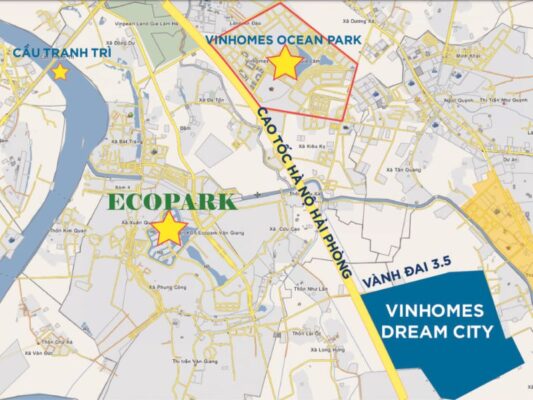 vị trí đắc địa dự án vinhomes dream city